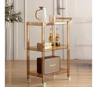 FHSLKXIM Kitchen Organizer 3 Tier Acrylic Utility Cart, Modern Kitchen/Bar Cart, Slim Storage Cart With 4 Universal Wheel And Armrests, Mobile Bathroom Organizer Storage Rolling C,Style 5