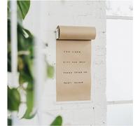 FHSLKXIM Kraft Paper Roll Display, Wall Mounted Sticky Note Dispenser For Kitchen/Art Room/Store - Includes Kraft Paper Rolls,37cm/14.6inch wide