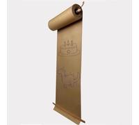 FHSLKXIM Kraft Paper Roll Hanging Kraft Paper Roll Dispenser, Sturdy Wooden Paper Roll Holder, Wall Mounted Sticky Note Rolls,64cm/25.2inch