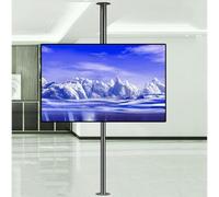 FHSLKXIM Lcd Tv 360 Degree Rotating Frame Floor Stand - Tv Wall Mount, Partition Wall Rotating Rack Rotating Tv Cabinet Rotating Base, Fits 32-75Inch Led Screen Display,110,135cm