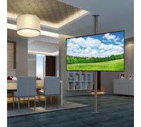 FHSLKXIM Lcd Tv Floor Stand - Telescopic Tv Stand, 360° Rotation Height Adjustable Universal Tv Stand, Fits Most 32-75 Inches Tvs, Supporting Hole Spacing Within 600Max Bearing 45Kg,1700,2095MM