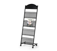 FHSLKXIM Modern Freestanding Magazine, Newspaper Rack Magazine Rack Information Display Rack Newspaper Rack Metal Floor Mobile Publicity Display Rack Information Rack,Floor Standing Magaz