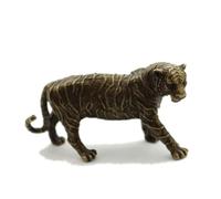 FHSLKXIM Solid Copper Simulated Tigers Figurine, Brass Zodiac Tiger Model Statue Sculpture Office Home Study Desk Garden Bonsai Decoration