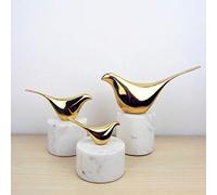 FHSLKXIM Statue Sculpture Pure Copper Set Of Three Little Birds Ornaments,Home Accessories,Living Room Wine Cabinet,Tv Wall Model Room,High-End Furnishings