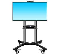 FHSLKXIM Tv Stands Pedestal Bracket Floor Mobile With Mounting Casters, Height-Adjustable Dual-Tray Tv Trolley Beautiful Scenery