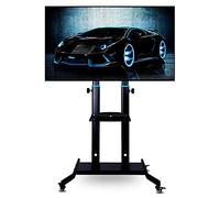 FHSLKXIM Tv Stands Universal Tv Floor Stand With Mount Bracket For 42 To 85 Inch Lcd Led Tvs, With Tray And Wheels, Black Beautiful Scenery