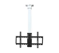 FHSLKXIM Universal Tv Stand Floor Tv Stand Electric Ceiling Tv Bracket Intelligent Remote Control Automatic Lifting Tv Ceiling Rack Sturdy Steel Adjustable Tv Mount For Most 32-70 Inch Tvs,White