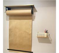 FHSLKXIM Wall-Mounted Kraft Paper Roll Dispenser, Note Paper Roll Holder For Grocery Lists, Important Notes, Restaurant Menus,One Color,40cm/15.7inch wide