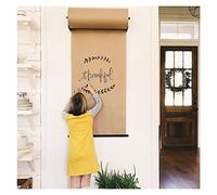 FHSLKXIM Wall Mounted Kraft Paper Roll Holder Dispenser, Durable Note Paper Roll Cutter For Home/Kitchen/Office/Restaurant/Studio,67cm/26.4inch wide