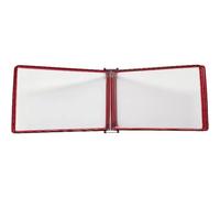 FHSLKXIM Wall Mounted Poster Display Rack With 10 Pages, A3 Flip Book Organizer For Workshop, Exhibition, Office Use,Red
