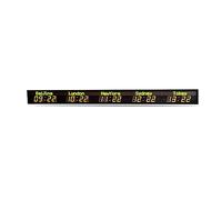 FHSLKXIM Workout Timer Wall Interval Clock, Led Wall Clock/Hotel Time Zone Clock/5 Cities World Time Clock,Green City Name,Red Time For Home Gym Fitness