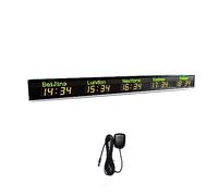 FHSLKXIM Workout Timer Wall Interval Clock, Led Wall Clock/Hotel Time Zone Clock/5 Cities World Time Clock,Green City Name,Red Time For Home Gym Fitness