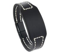 Fhsqwernm Adjustable Handstitched Cowhides Wrist Jewelry Adjustable Sizing Handchain For Business Meetings Social Event Premium Leather Men's