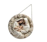 Fhsqwernm Beautifully Detailed Jesuses And Virgin Marys Wood Wall Hanging Plaques For Religious Ceremonies