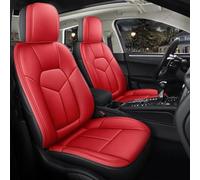 FHSUF Car Seat Covers Custom Leather Car Seat Cover 5 Seats For Bmw X1 E84 X2 F39 X3 E83 F25 X4 F26 Interior Accessories Waterproof Car Seat Covers(Black Red 4pcs,Standard)
