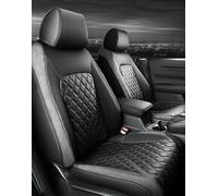 FHSUF Car Seat Covers Leather Car Seat Covers 5 Customized For CR V 2017-2023 Automobile Accessories Waterproof Car Seat Covers(Black Gray,Standard)