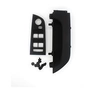 FHSUFG Car Inner Handle Interior Driver's Door Panel Pull Trim Cover for 3 Series E90 E91 316 318 320 325 328 Beige Black Gray Car Inner Handle(Black)