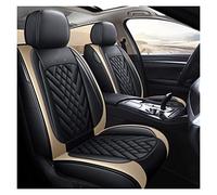 FHSUFG Seat Pad Car Chair Full Front And Rear Car Seat Cover For Gmc For Yukon For Sierra 2500 For 1500 For Terrain Protectors Set(Black beige,B)