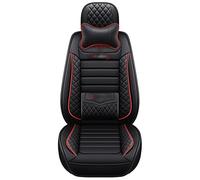 FHSUFG Seat Pad Car Chair Leather Car Seat Covers For For Leon Mk2 For Ibiza For Ateca For Arona For Altea Xl 1 Set(Black,Deluxe a)