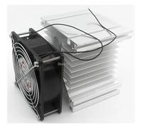 FHSY01F-110 125 * 135 110 mm 150A Three Phase Solid State Relay SSR Heat Sink Radiator with 220VA Fan and Protective Cover(White oil retaining)