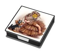 FHTech Store 5D DIY Diamond Painting Note Box Kit - 160 Self-Adhesive PU Rhinestone Notepad Holder, Complete Art Craft Set for Adults & Teens (Design G)