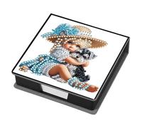 FHTech Store 5D DIY Diamond Painting Note Box Kit - 160 Self-Adhesive PU Rhinestone Notepad Holder, Complete Art Craft Set for Adults & Teens (Design H)