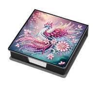 FHTech Store 5D DIY Diamond Painting Note Box Kit - 160 Self-Adhesive PU Rhinestone Notepad Holder, Complete Art Craft Set for Adults & Teens (Design N)