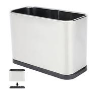 FHTONGE Stainless Steel Cat Litter Scoop Holder, Detachable Metal Cat Scooper Caddy, Universal Kitty Pooper Stand Trash Can Container for Most Pet Poop Shovels, Kitten Waste Scoops Storage Box