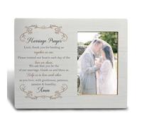 FHUGX Christian Wedding Gifts For Couples,Wedding Picture Frame 4x6,Marriage Prayer Religious Wedding Gift for Newlyweds,Married Couples Anniversary Picture Frame,Bride Groom Bridal Shower Gift