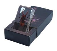 FHUILIJH Beetle Specimen, Taxidermy Beetle in Resin, for Kindergarten Children's Teaching Cognition Display,A,79mm
