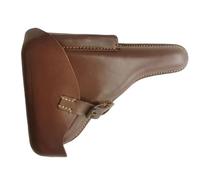 FHUILIJH Classic Cowhide Holster, Western Cowboy Pistol Holster, Adjustable Gun Holder Lace Up Cosplay for Men Women,Brown,27cm