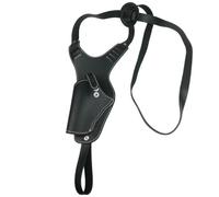 FHUILIJH General Tactical Leather Underarm Handgun Holster Double Shoulder Strap Concealed Quick Draw Holster for Men Women,Black,20cm