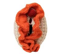FHUILIJH Knitted Vulva Model Female Vulva Gynaecological Anatomy Medical Model for Science Education,Orange,21cm