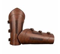 FHUILIJH Medieval Cosplay Arm Armor Vintage Sports Belt Buckle Wrist Guard Hand Protector Armor,Brown,21CM