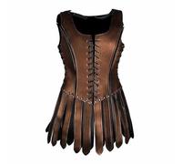 FHUILIJH Medieval Knight Armour Cosplay Stage Performance Armour for Halloween Cosplay,Brown,90cm