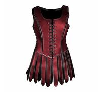 FHUILIJH Medieval Knight Armour Cosplay Stage Performance Armour for Halloween Cosplay,Red,90cm