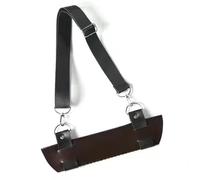 FHUILIJH Medieval Leather Back Sword Frog - Adjustable Sword Back Holster Double Protective Cover - Halloween Dress Up for Men Women,Brown,22cm