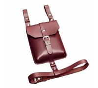 FHUILIJH Medieval Retro Leg Bag Leather Bondage Wallet Bag Leg Bag for Halloween Cosplay,Red,15cm
