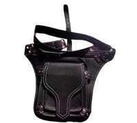 FHUILIJH Retro Medieval Waist Bag - Medieval Pouch Bag - Male And Female Household Snap Button Zipper Bag,Black,60cm