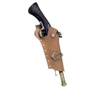 FHUILIJH Retro Pirate Flintlock Pistol Holster Pouch Costume Cowboy Pistol Holder for Cosplay Costume Accessory,Brown,15cm
