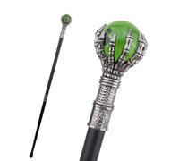 FHUILIJH Silver Costume Walking Cane - Men Vintage Walking Sticks - Canes Costume Accessories for Adults and Kids,Green,93c