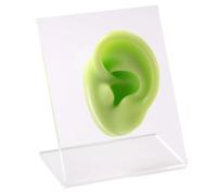 FHUILIJH Simulation Silicone Three-Dimensional False Ear Model Jewellery Display Earphone Display Piercing Practice Model,green B,6cm