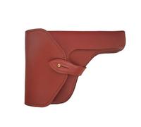 FHUILIJH Top-Grain Cowhide Holster Magazine Pouch Tactical Training Leather Gun Holster for Film and Television Performance Props,Brown,A