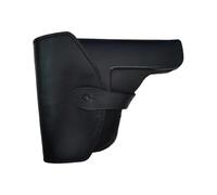 FHUILIJH Top-Grain Cowhide Holster Magazine Pouch Tactical Training Leather Gun Holster for Film and Television Performance Props,Black,B