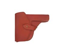 FHUILIJH Top-Grain Cowhide Holster Magazine Pouch Tactical Training Leather Gun Holster for Film and Television Performance Props,Brown,B