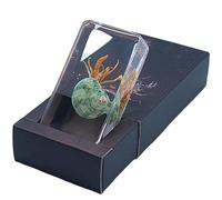 FHUILIJH Wrinkled Hermit Crab Specimen, Taxidermy Crab, Oddities Gifts for Specimen Collector,Clear,79mm