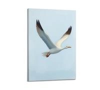 fhujgg Animal Poster A Goose Flying in A Perfect V Formation Poster Wall Art Canvas Aesthetic Cover Painting for Living Room Bed Room 12x18inch(30x45cm) Frame-style