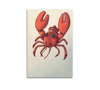 fhujgg Animal Poster A Lobster with Two Large Strong Claws Poster Wall Art Canvas Aesthetic Cover Painting for Living Room Bed Room 12x18inch(30x45cm) Unframe-style