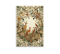 fhujgg Decorative Art Deer Fox Birds Poster Wall Art Canvas Aesthetic Cover Painting for Living Room Bed Room 08x12inch(20x30cm) Unframe-style