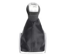 FHUWAZ Car Gear Knob for Focus 2 MK2 2005 2006 2007 2008 2009 2010 2011 5 Speed Car Gear Shift Knob Lever Stick Boot Cover Gaiter Accessory(Silver 6 Speed)